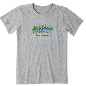 Life Is Good tee, women, “social distancing”, M
